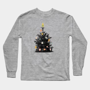 Christmas tree and retro ornaments Long Sleeve T-Shirt